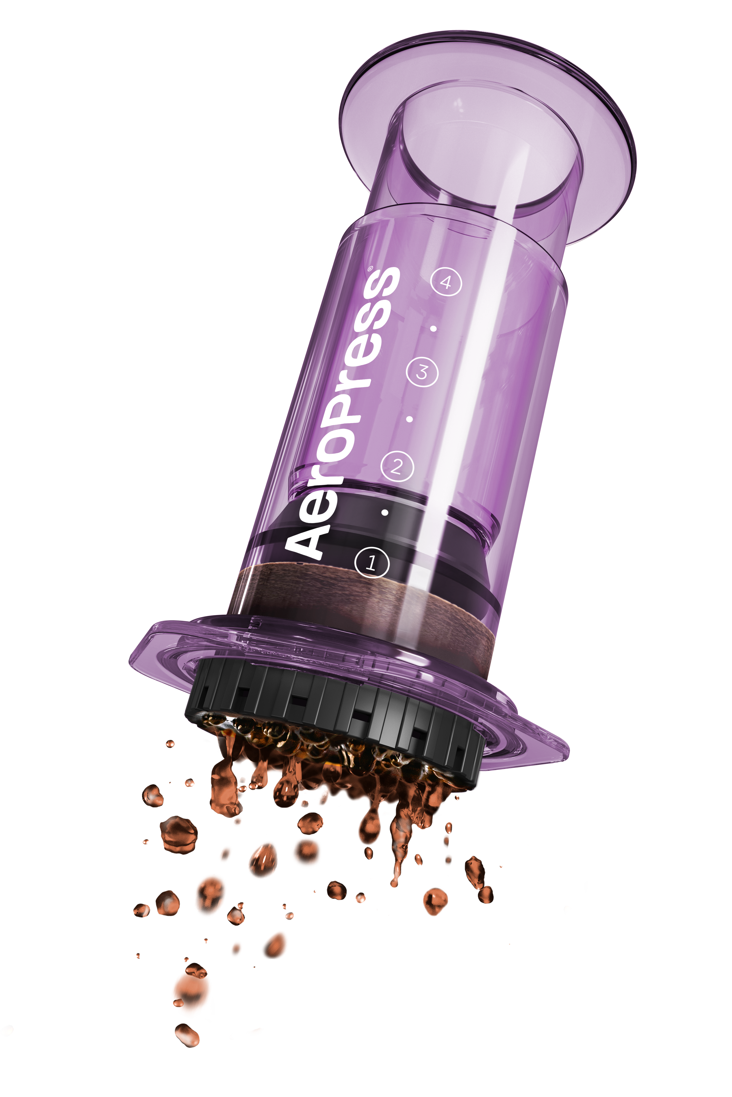 AeroPress clear purple